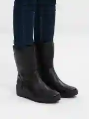 Черный полусапоги зимние женские Rieker