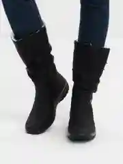 Черный сапоги зимние женские Rieker, с климатической мембраной