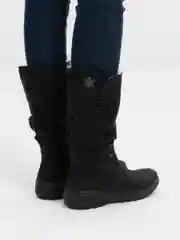 Черный сапоги зимние женские Rieker, с климатической мембраной