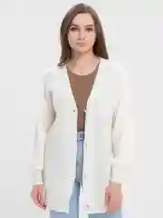 Белый кардиган женский на пуговицах