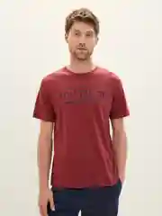 Красный футболка для мужчин Tom Tailor хлопковая