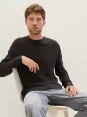 Серый пуловер для мужчин Tom Tailor классический