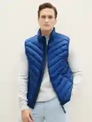 Синий жилет для мужчин Tom Tailor стеганый, утепленный