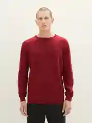 Красный пуловер мужской Tom Tailor классический