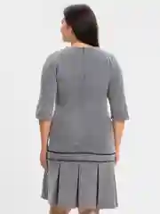 Серый меланж платье женское