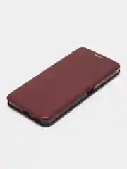 Багровый чехол-книжка на Honor X8A, с функцией подставки