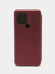Багровый чехол книжка на Xiaomi Redmi A1 Plus, Redmi A2 Plus на магните, с функцией подставки
