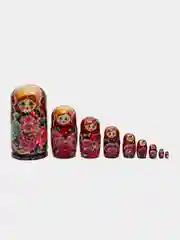 Алый матрёшка, ручная роспись
