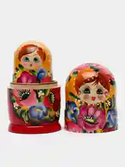 Багровый матрёшка, ручная роспись