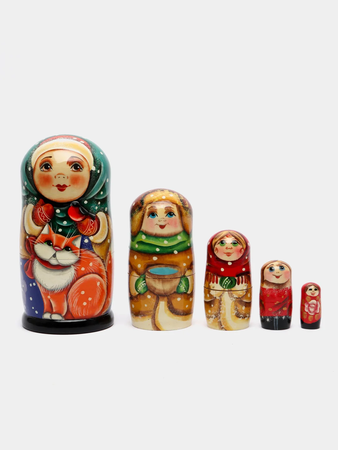 Бежевый матрёшка, ручная роспись