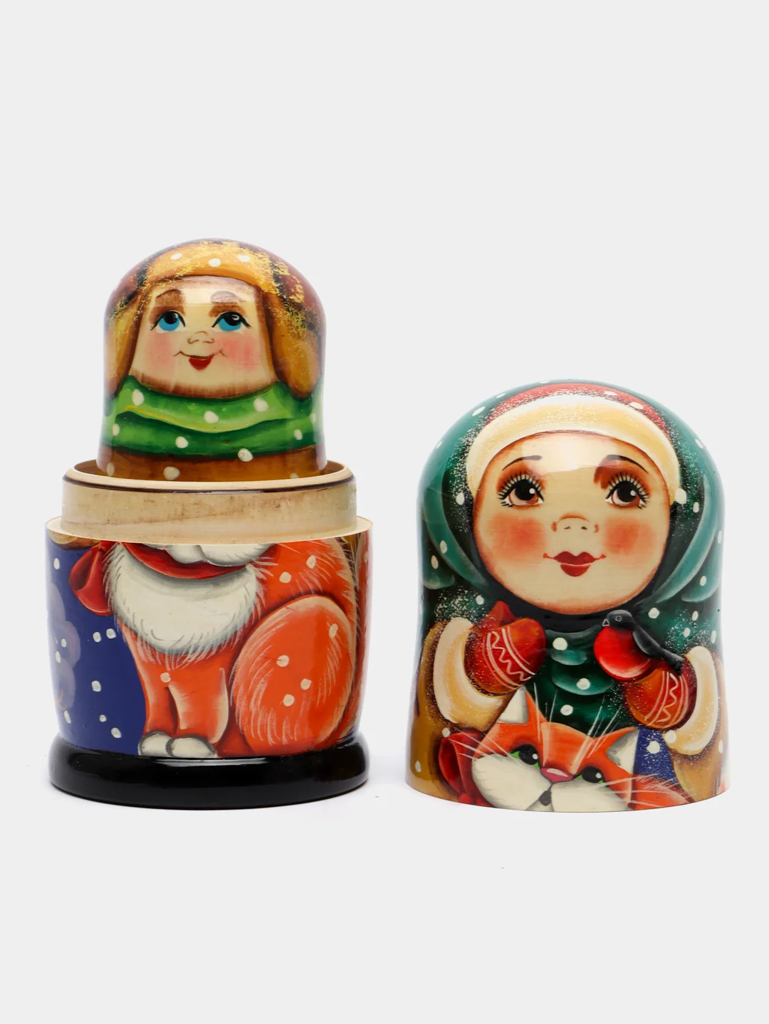Бежевый матрёшка, ручная роспись