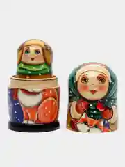 Бежевый матрёшка, ручная роспись