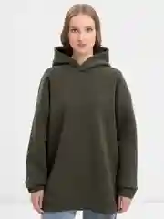 Оливковый худи женское, оверсайз, утепленное, с капюшоном