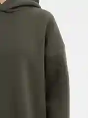 Оливковый худи женское, оверсайз, утепленное, с капюшоном