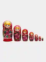 Бордовый матрёшка, ручная роспись
