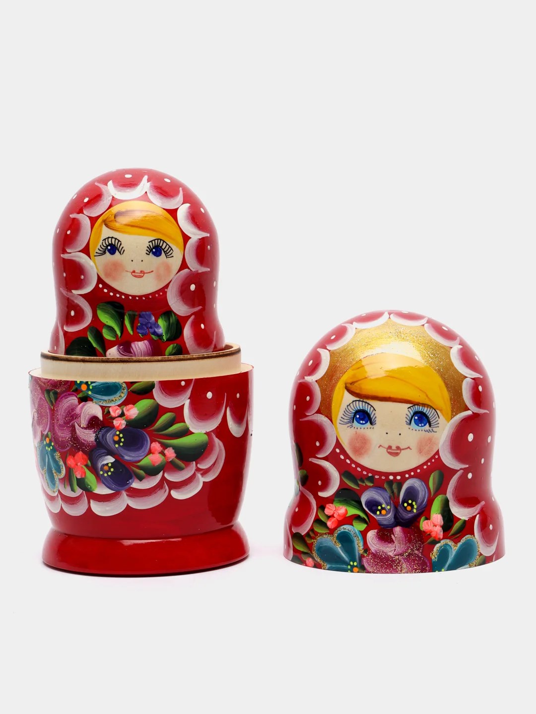 Бордовый матрёшка, ручная роспись
