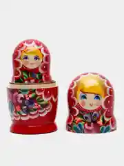 Бордовый матрёшка, ручная роспись