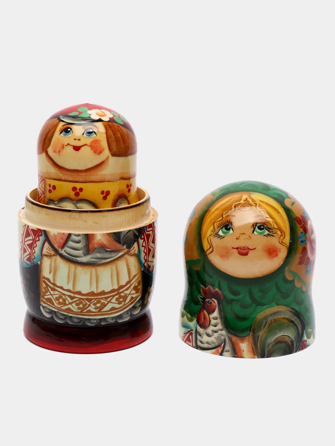 Красный матрёшка, ручная роспись