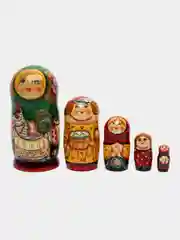 Красный матрёшка, ручная роспись