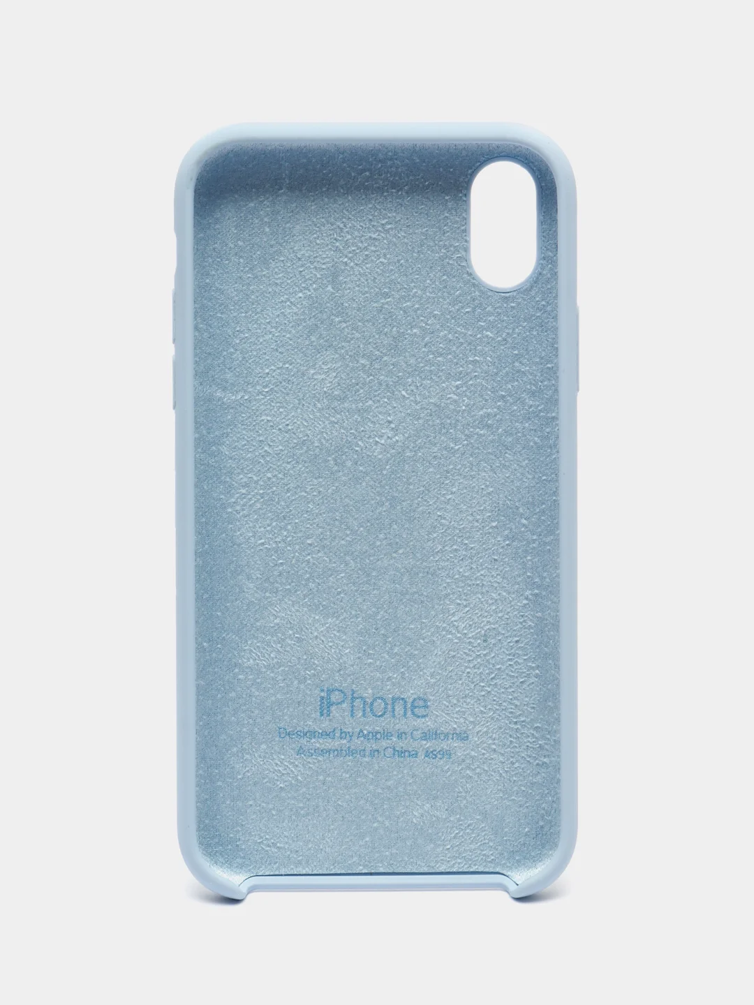 Серый металлик чехол Silicone Case для iPhone XR, с открытым низом