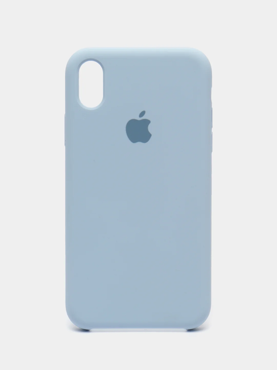 Серый металлик чехол Silicone Case для iPhone XR, с открытым низом