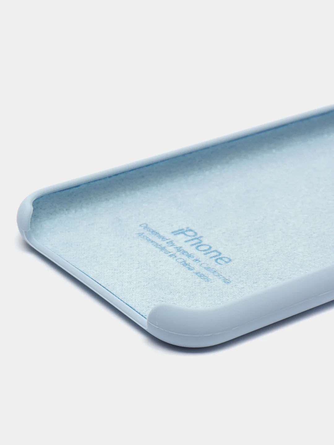 Серый металлик чехол Silicone Case для iPhone XR, с открытым низом