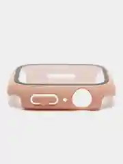Бежевый меланж бампер с защитным стеклом и ремешком для Apple Watch