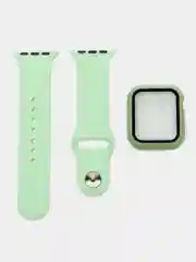 Мятный бампер с защитным стеклом и ремешком для Apple Watch