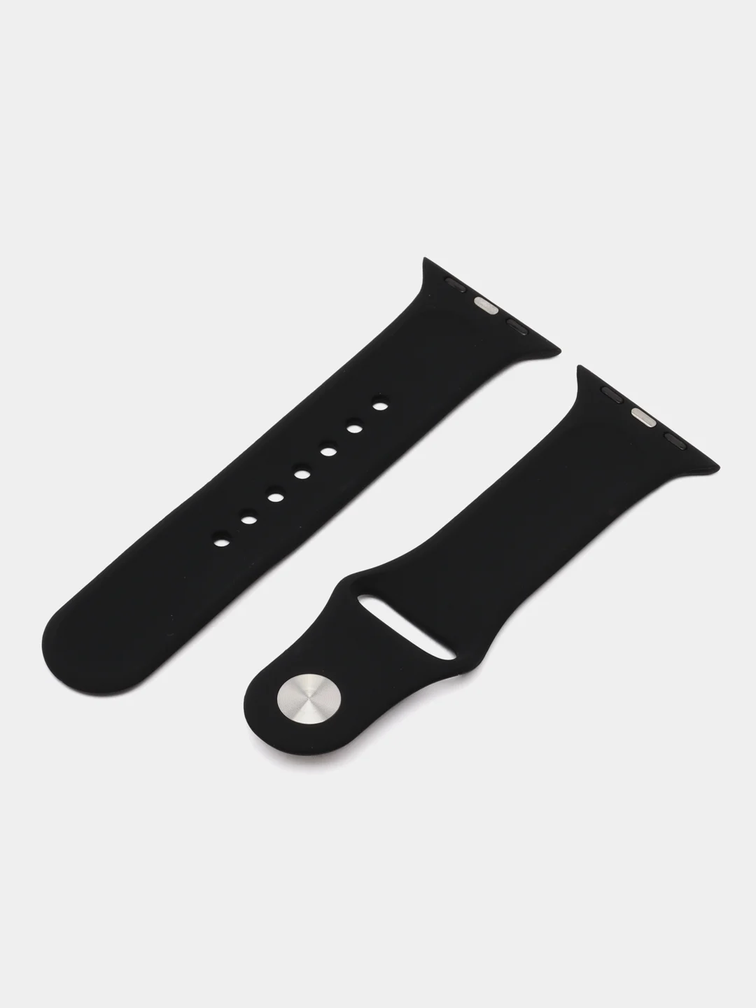 Черный силиконовый ремешок для часов Apple Watch 1-7