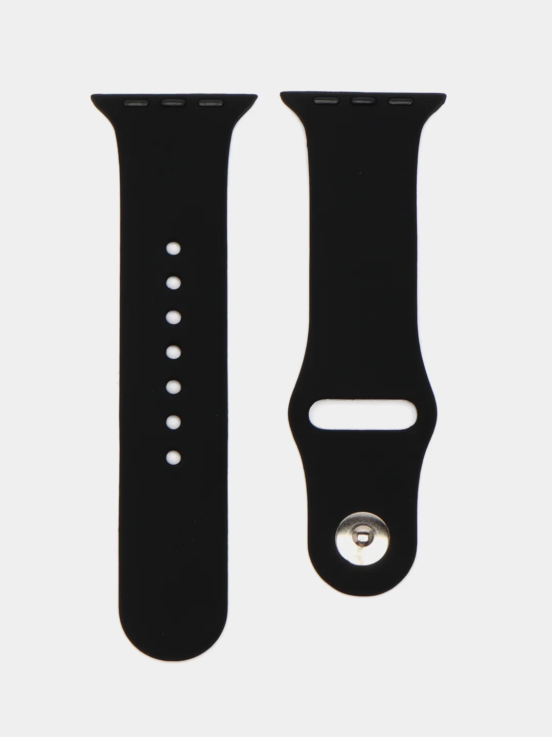 Черный силиконовый ремешок для часов Apple Watch 1-7