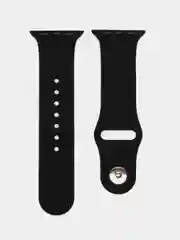 Черный силиконовый ремешок для часов Apple Watch 1-7