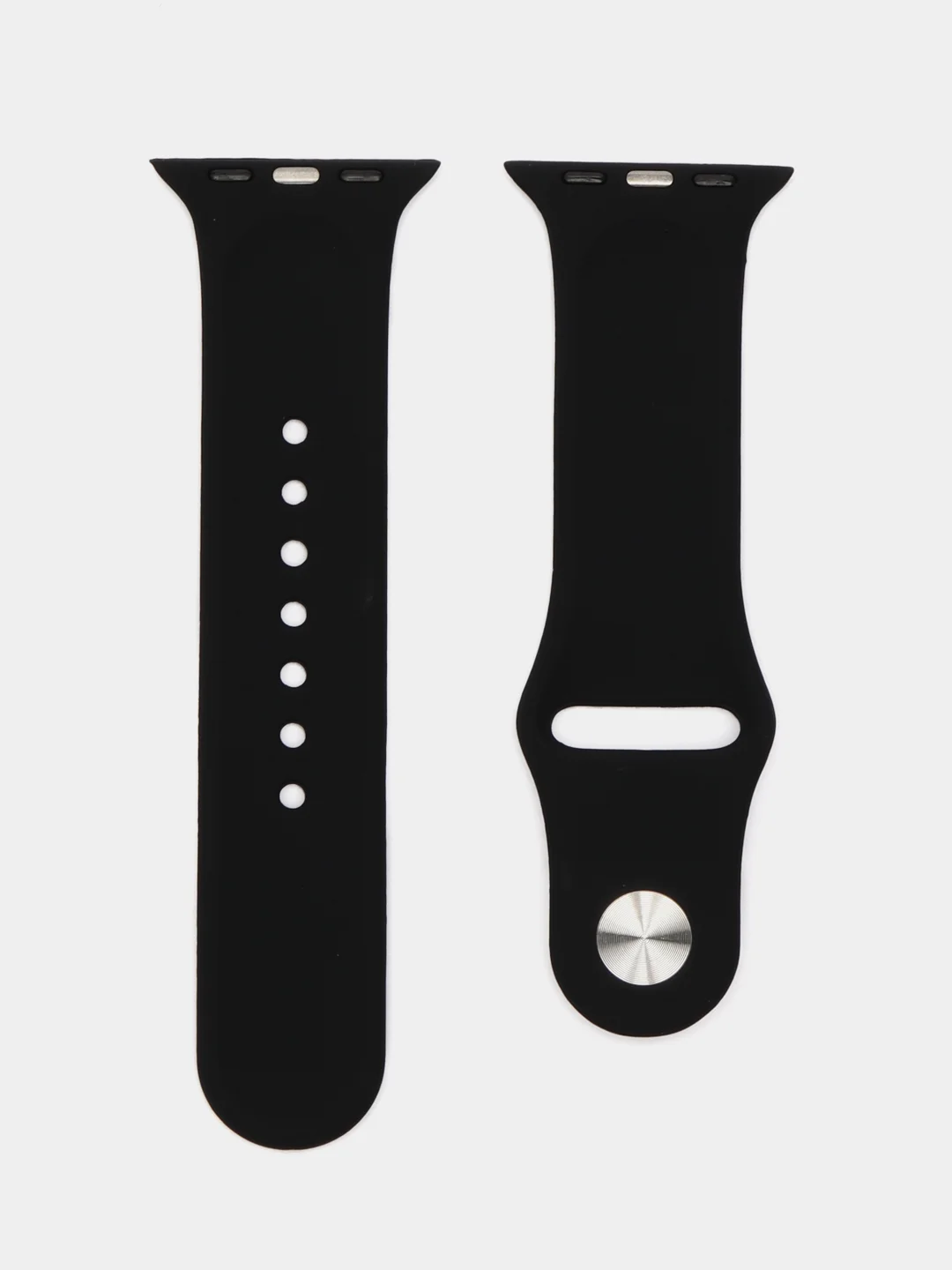 Черный силиконовый ремешок для часов Apple Watch 1-7