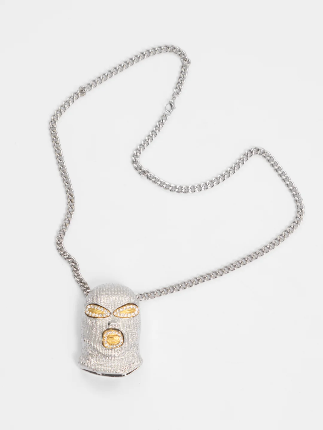 Серебряный цепочка на шею "Балаклава", унисекс, 4 цвета, 75 см