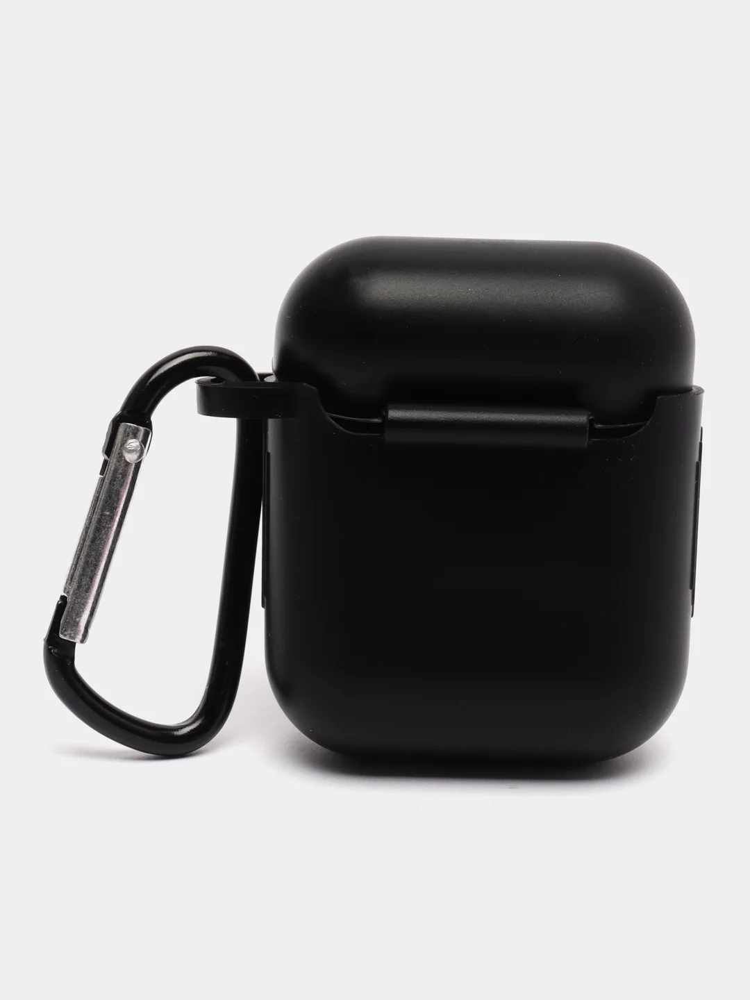 Черный чехол силиконовый защитный для Apple AirpPods 1 / 2 / 3 / Pro / Pro2, с карабином