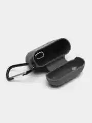 Тёмно-серый чехол силиконовый защитный для Apple AirpPods 1 / 2 / 3 / Pro / Pro2, с карабином
