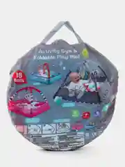 Голубой детский игровой коврик, манеж развивающий, детский
