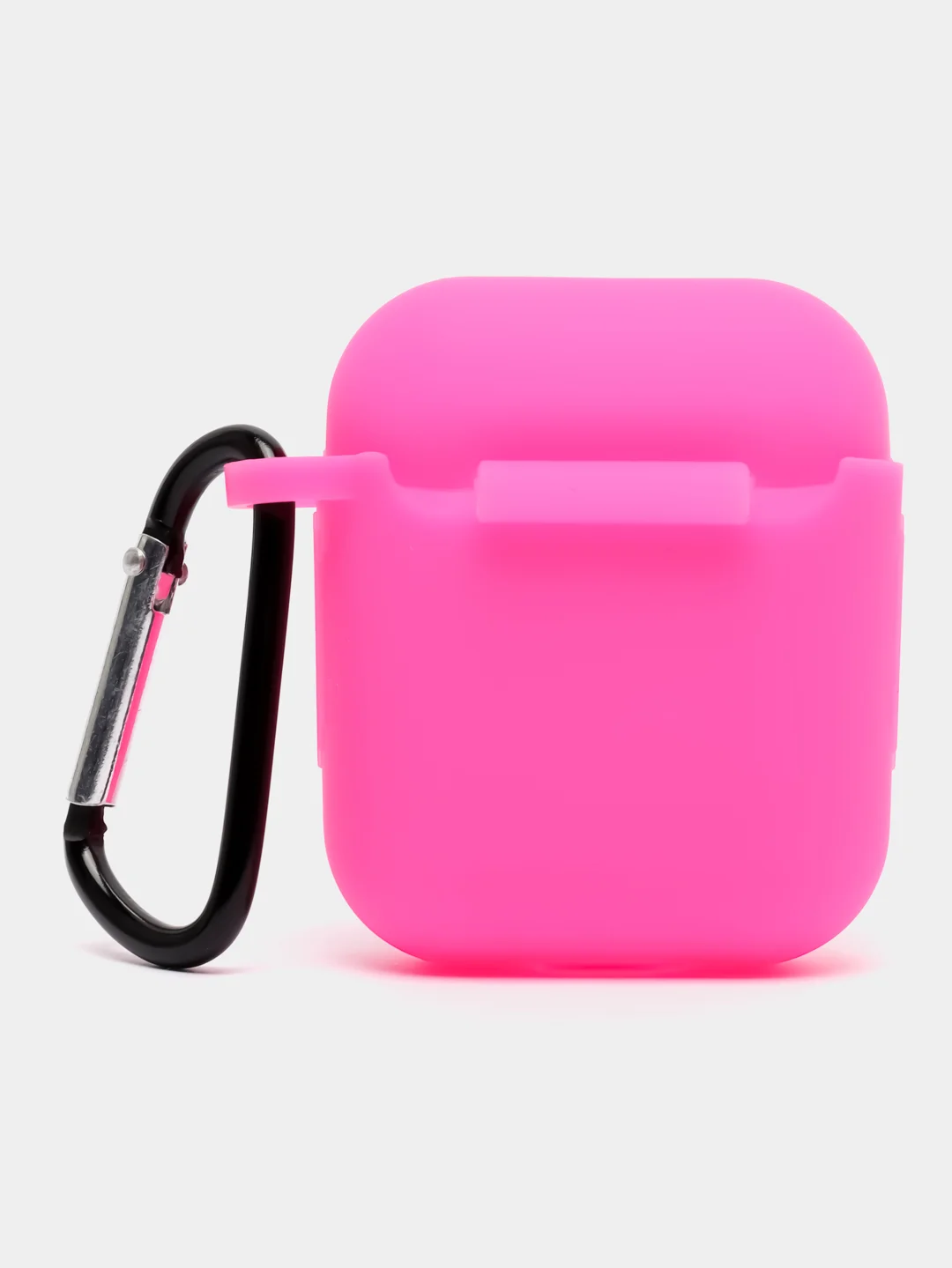 Фуксия чехол силиконовый защитный для Apple AirpPods 1 / 2 / 3 / Pro / Pro2, с карабином