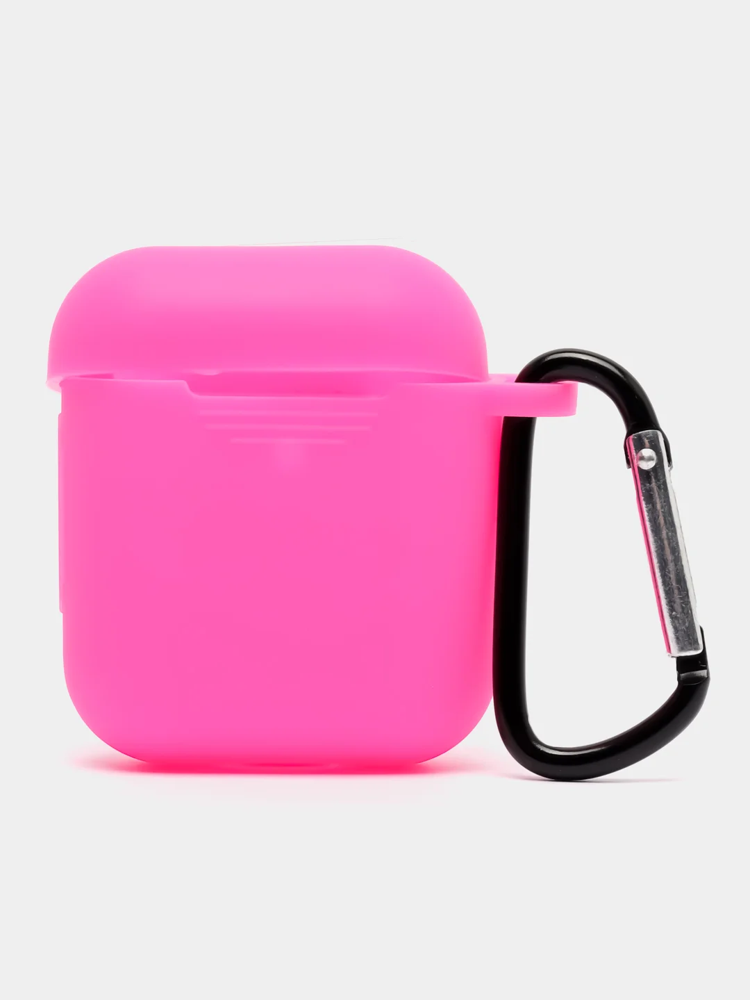 Фуксия чехол силиконовый защитный для Apple AirpPods 1 / 2 / 3 / Pro / Pro2, с карабином