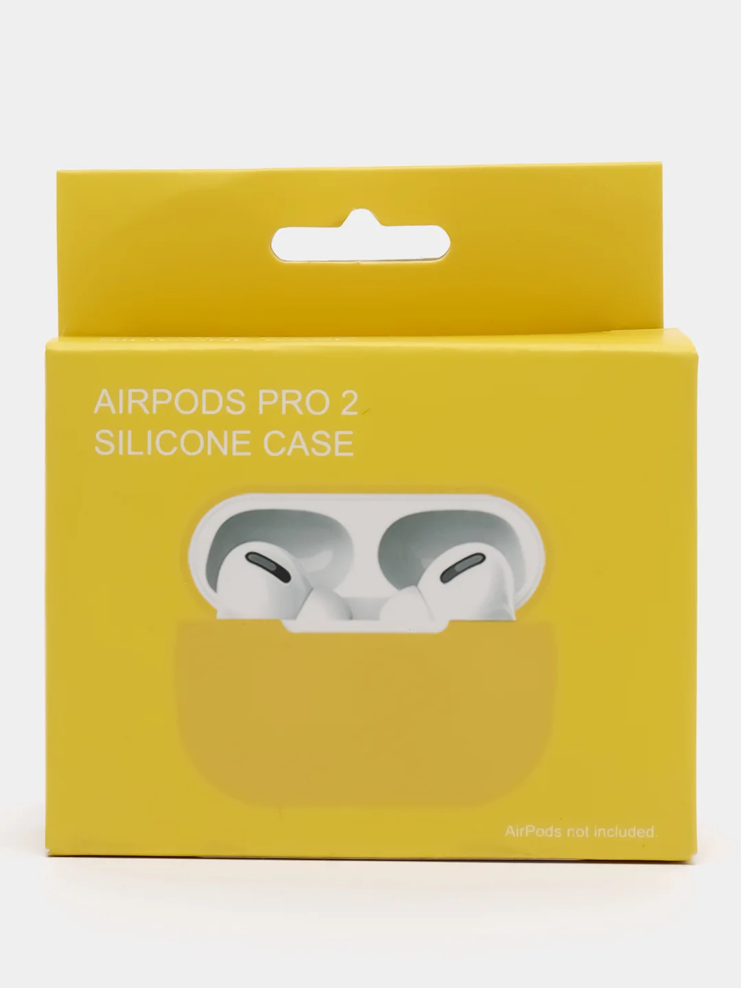 Желтый чехол силиконовый защитный для Apple AirpPods 1 / 2 / 3 / Pro / Pro2, с карабином