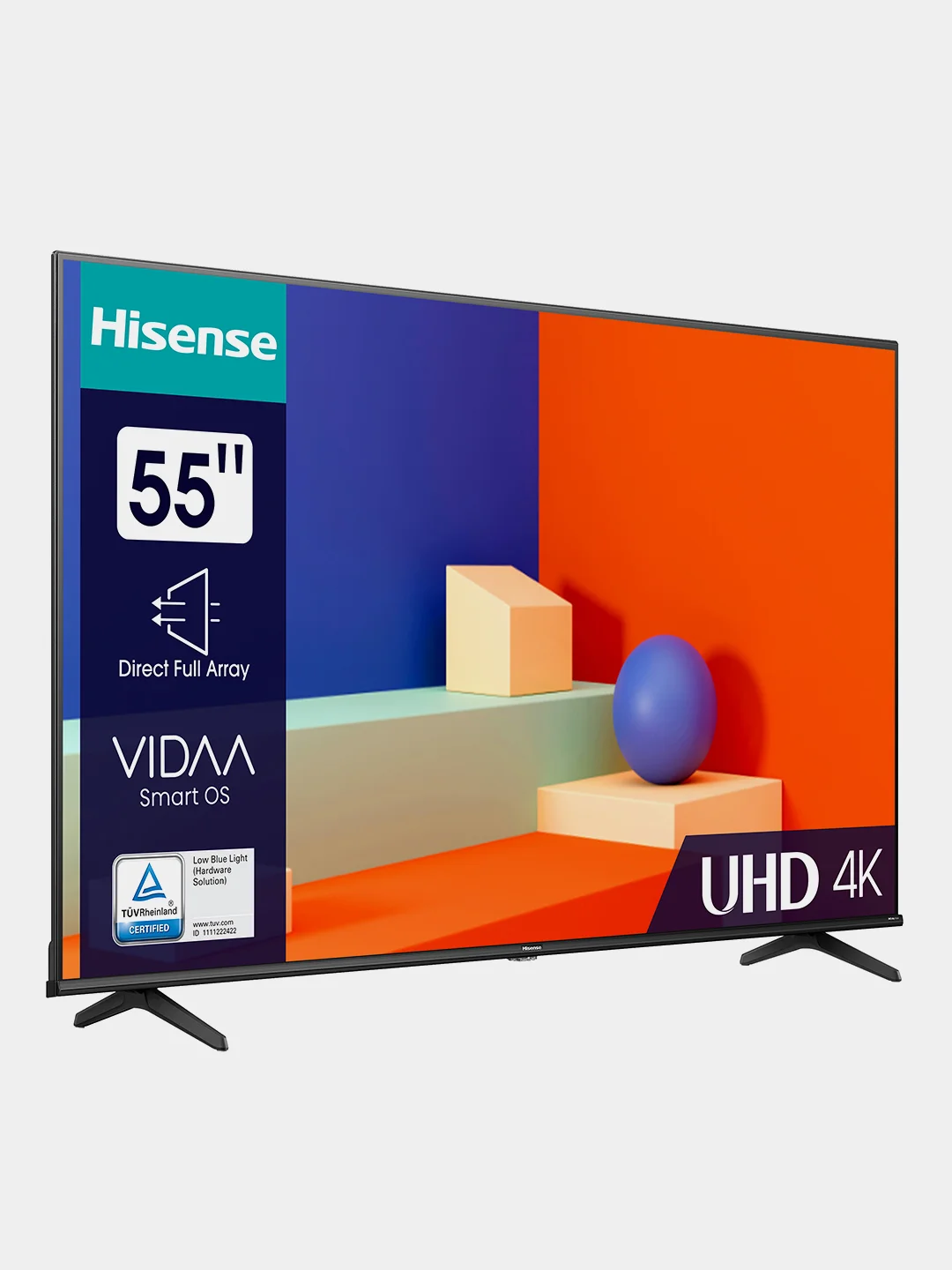 Телевизор LED Hisense 55" 55A6K, UHD 4K Smart TV/Wi-Fi/Bluetooth