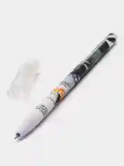 Белый ручка пиши стирай Наруто, синие стержни  / Стирающая исчезающая ручка пиши-стирай