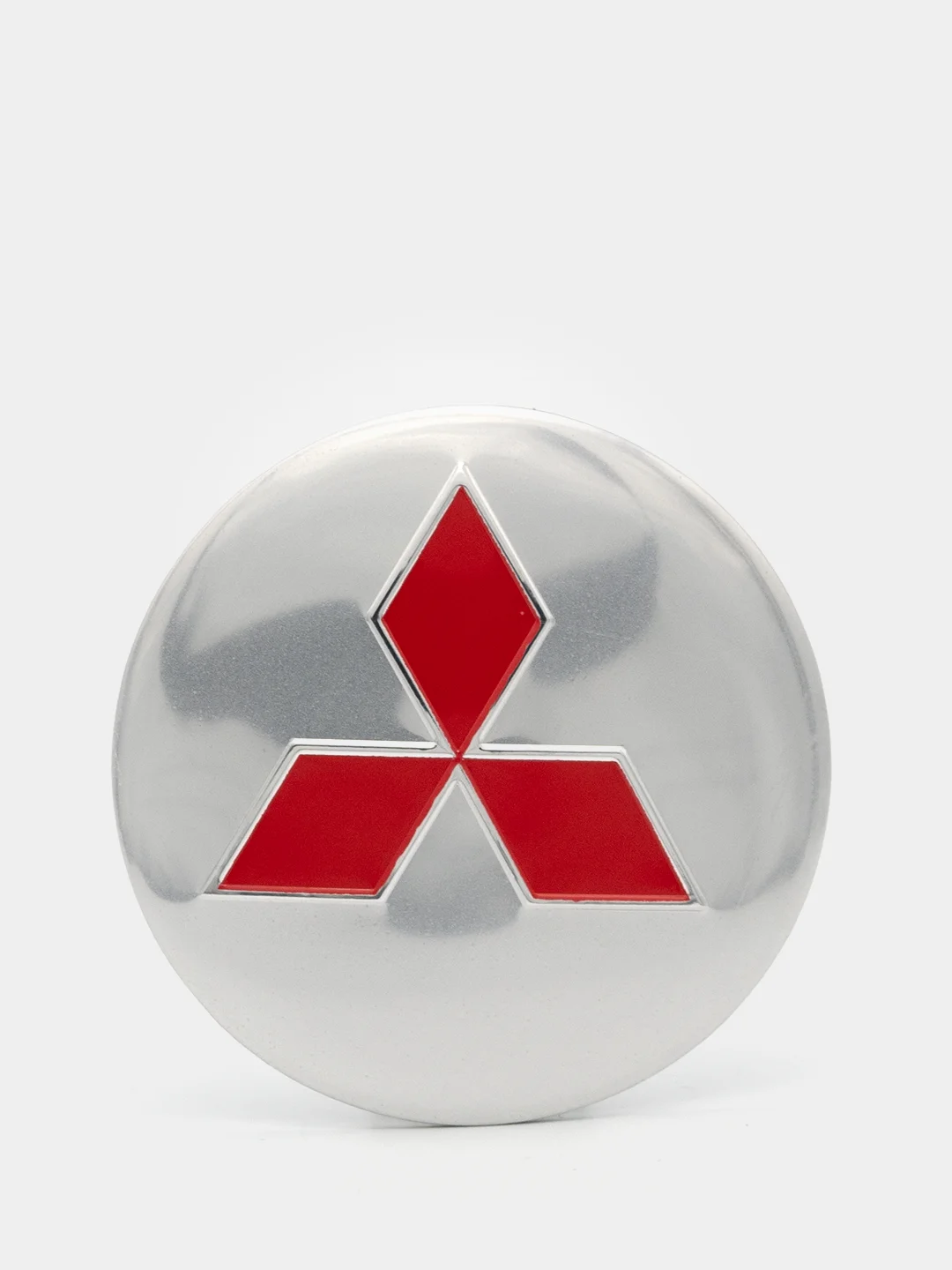 Красный наклейки на диски, колпаки Mitsubishi сферические, изогнутые, 56 мм, 4 штуки
