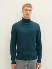 Зеленый пуловер мужской Tom Tailor классический