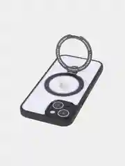 Прозрачный чехол MagSafe для iPhone 14 пластиковый с силиконом BROSCORP с бортиком защитой камер