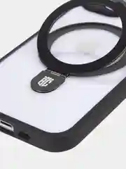 Прозрачный чехол MagSafe для iPhone 14 пластиковый с силиконом BROSCORP с бортиком защитой камер