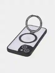Белый чехол MagSafe для iPhone 14 пластиковый с силиконом BROSCORP с бортиком защитой камер