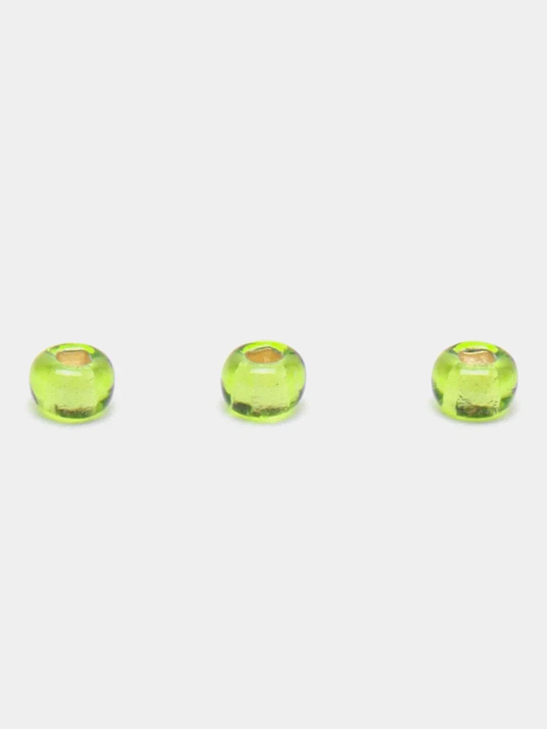 Оливковый чешский бисер Preciosa 10/0, Transparent - silver line (10, 50 грамм)