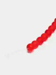 Красный бусины матовые стеклянные