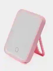 Розовый зеркало настольное косметическое сенсорное с подсветкой и USB зарядкой
