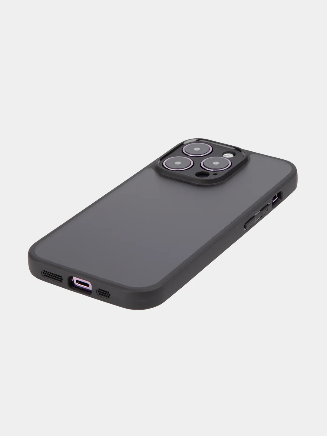 Черный чехол для Apple iPhone 14/14 Pro/14 Pro Max пластиковый BROSCORP с силиконовой защитой